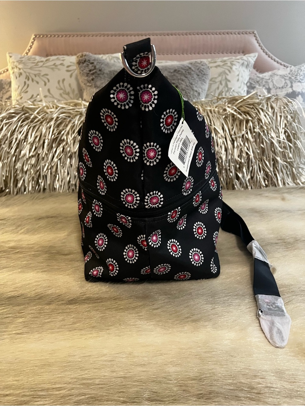 VERA BRADLEY Parisian Paisley Pom Poms 2015 Lighten Up EXPANDABLE Travel Bag - Picture 6 of 15